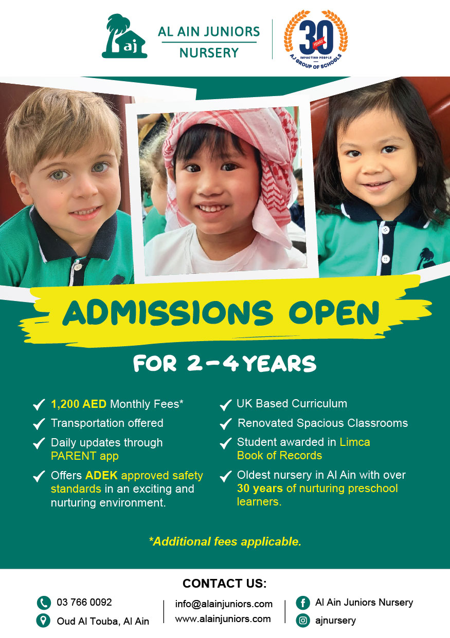 Al Ain Juniors Nursery Admissions Open English