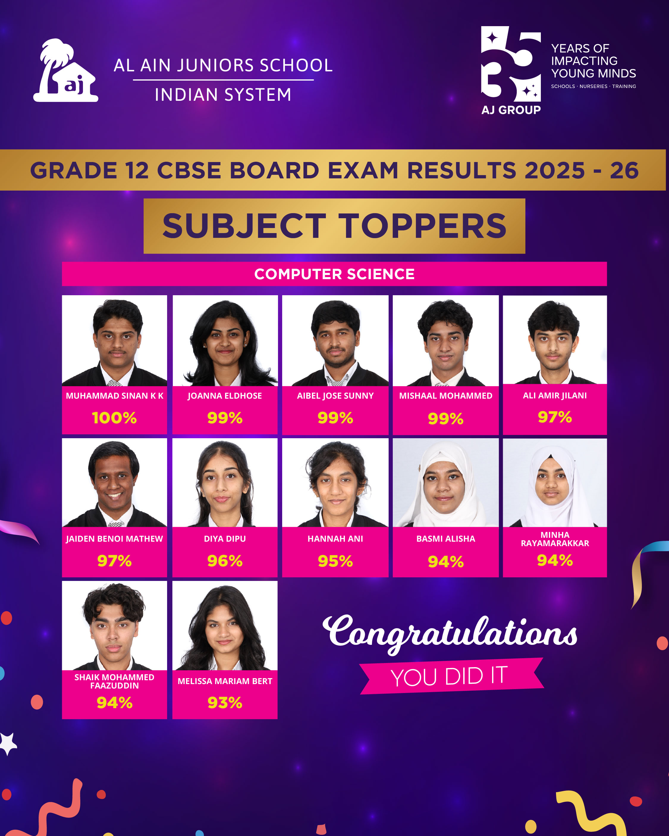 AJI CBSE Grade 12 Results 2026 6